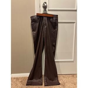Loft Dark Brown Faux Leather Vintage Slim Jeans Women’s 28/6R